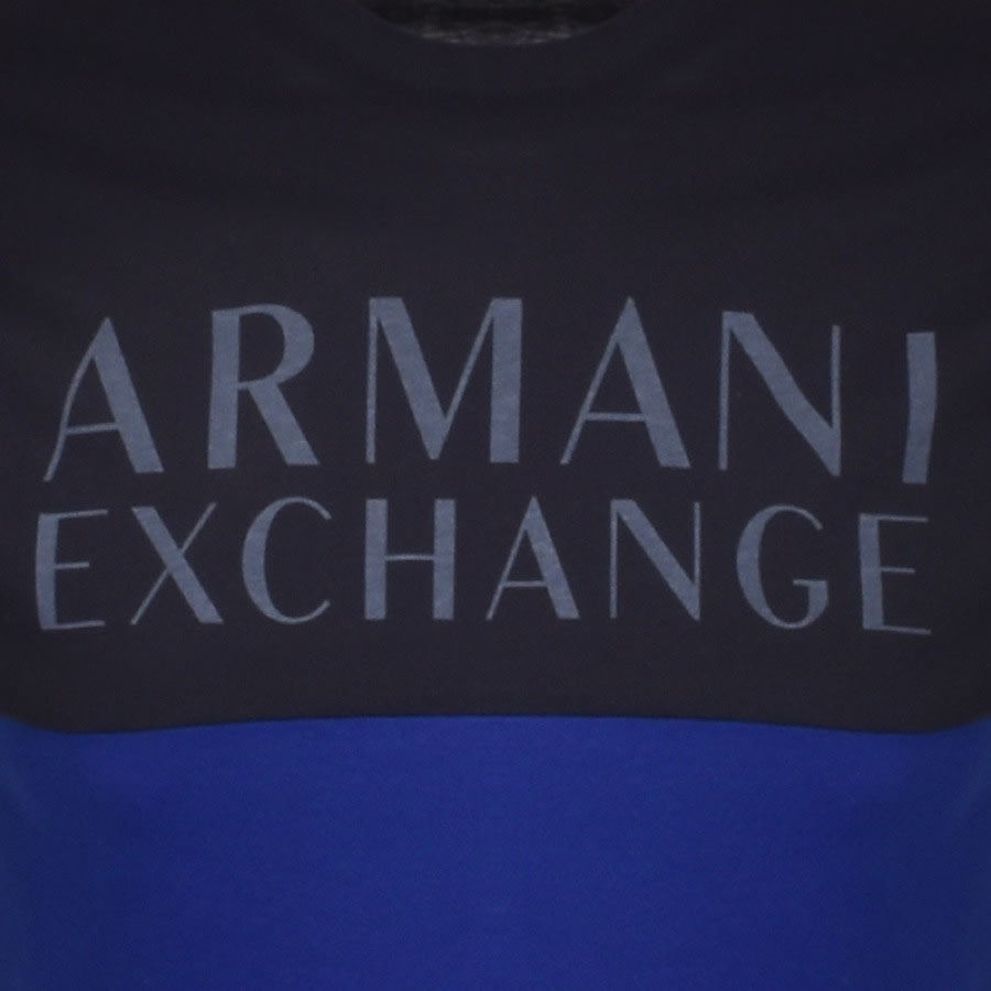Alternative Image for ProductArmani Exchange Crew Neck Logo T Shirt Navy3